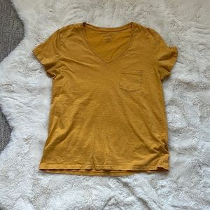 Mustard yellow V neck